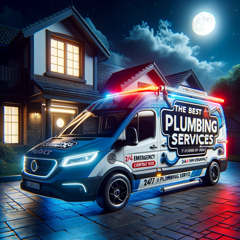 Signs of a Clogged Toilet - Emergency plumbing service van from The Best Plumbing Services ready for 24/7 assistance.